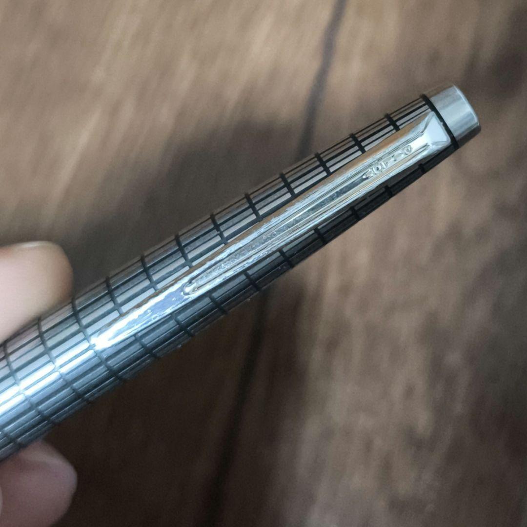 PE858□パイロット PILOT エリート 格子 万年筆 蝕刻