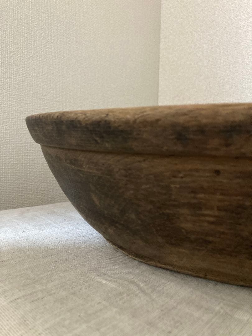 こね鉢　古道具　アンティーク　木製　木皿　蕎麦打ち　アート　無垢　木彫