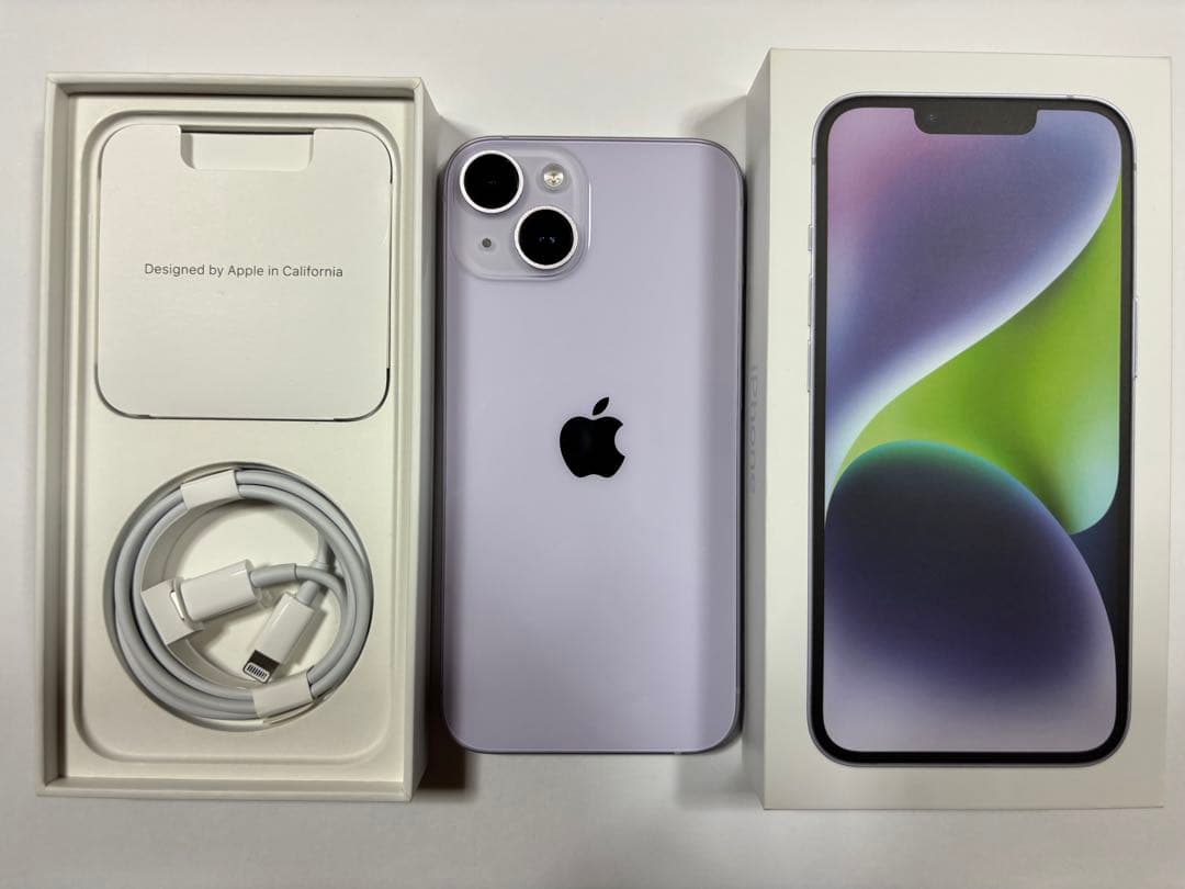 【週末セール！】iPhone 14 パープル 128GB 箱・付属品完備 極美品