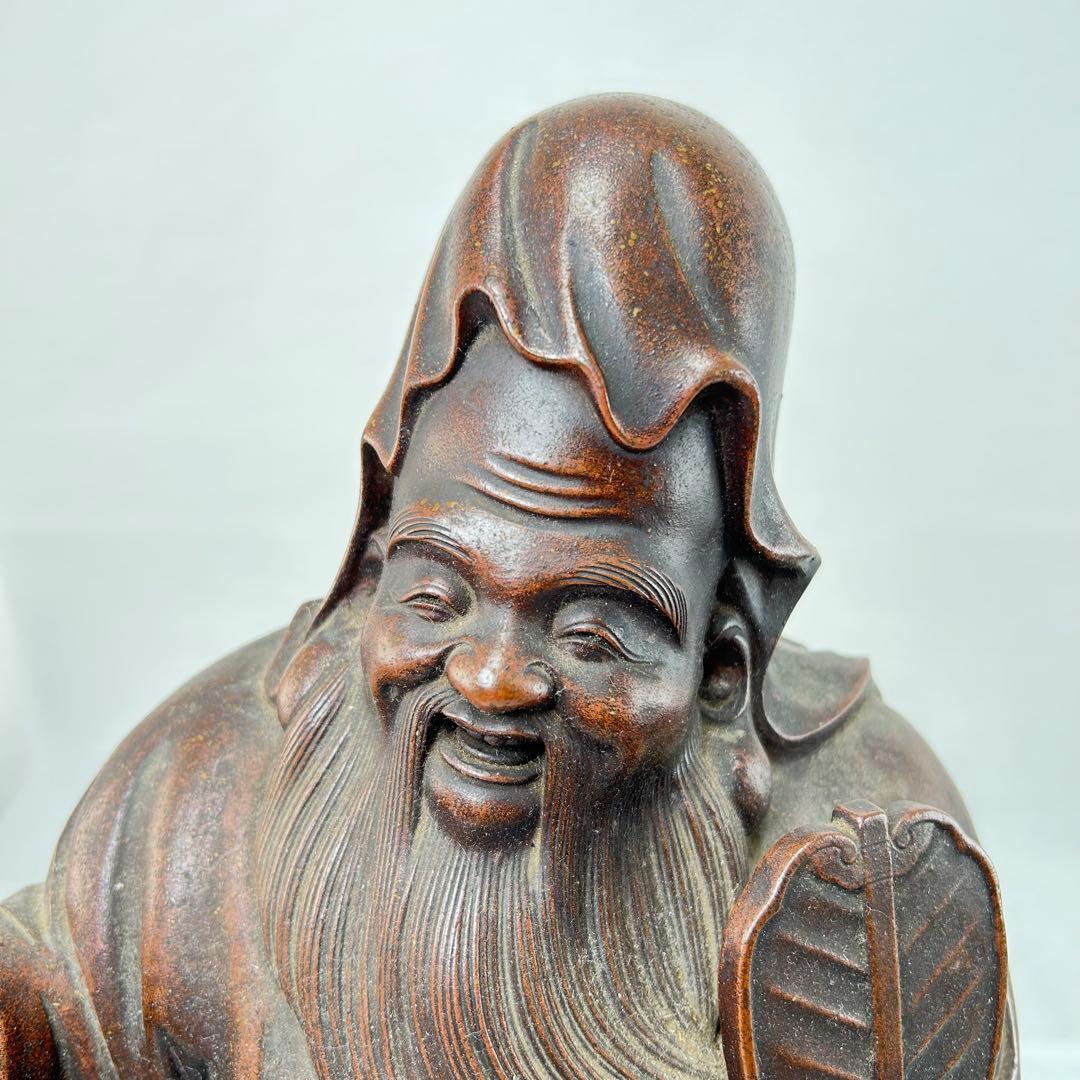 桃蹊堂造 福禄寿 約18cm 七福神 縁起物 伝統工芸品 置物