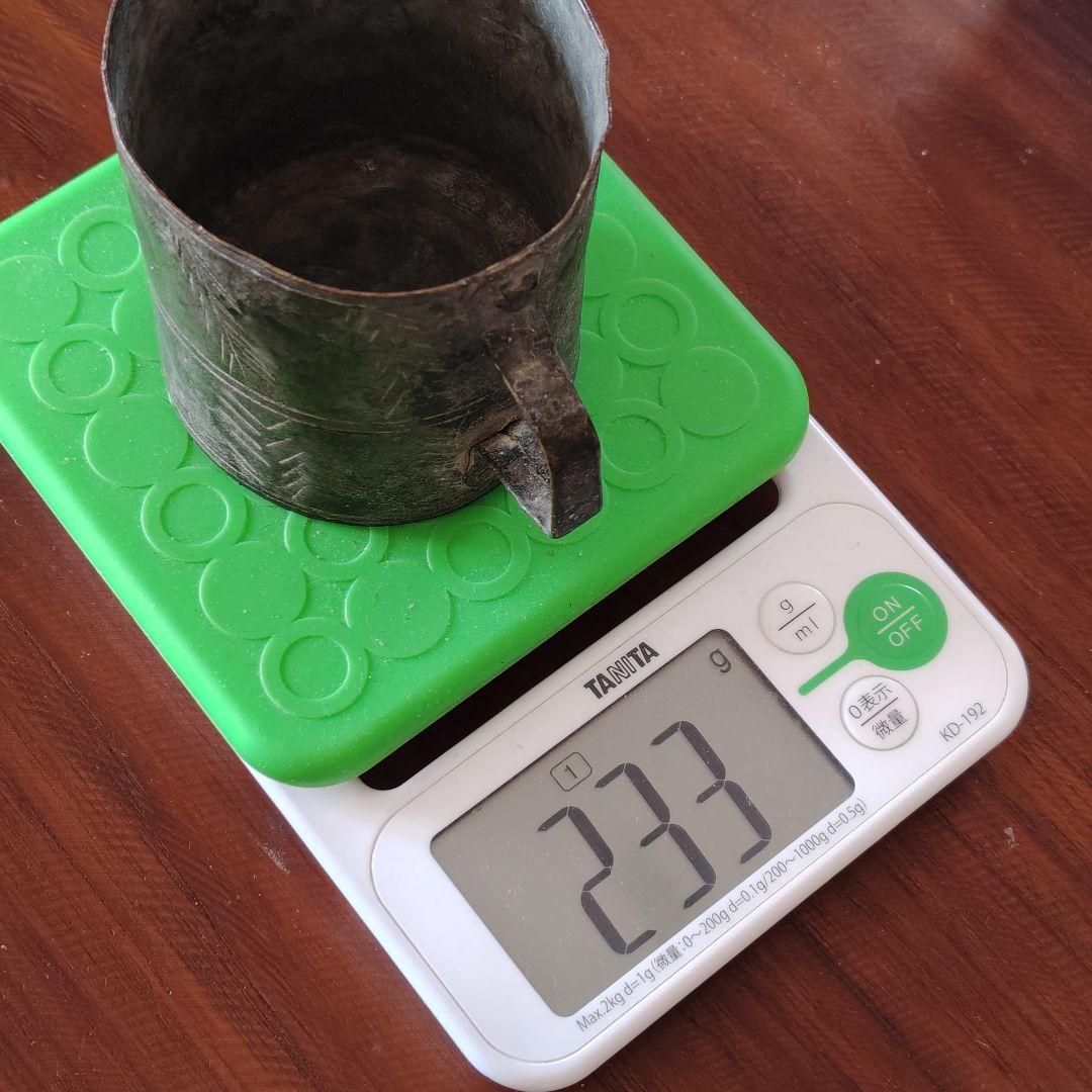 無骨な銅地杯　置物　★鑑賞用・花生け