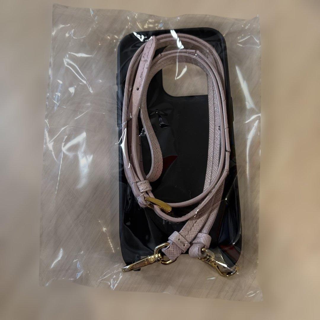 PRADA プラダ iPhone15 スマホケース ピンク サフィアーノレザー