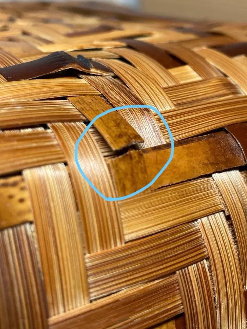【茶道】竹宝斎　利休油竹　炭斗
