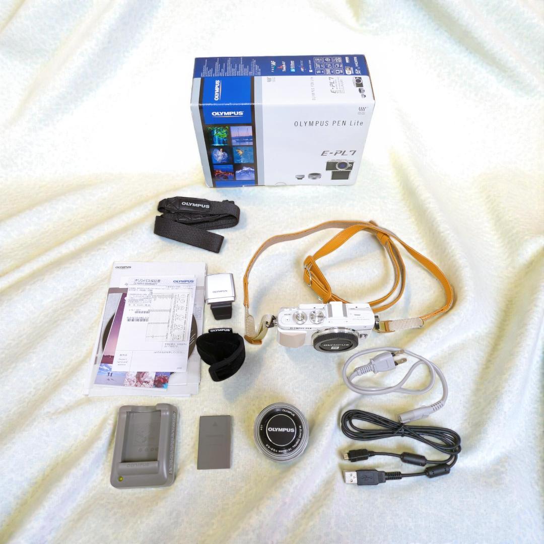美品 OLYMPUS PEN Lite E-PL7 オリンパス ミラーレスカメラ