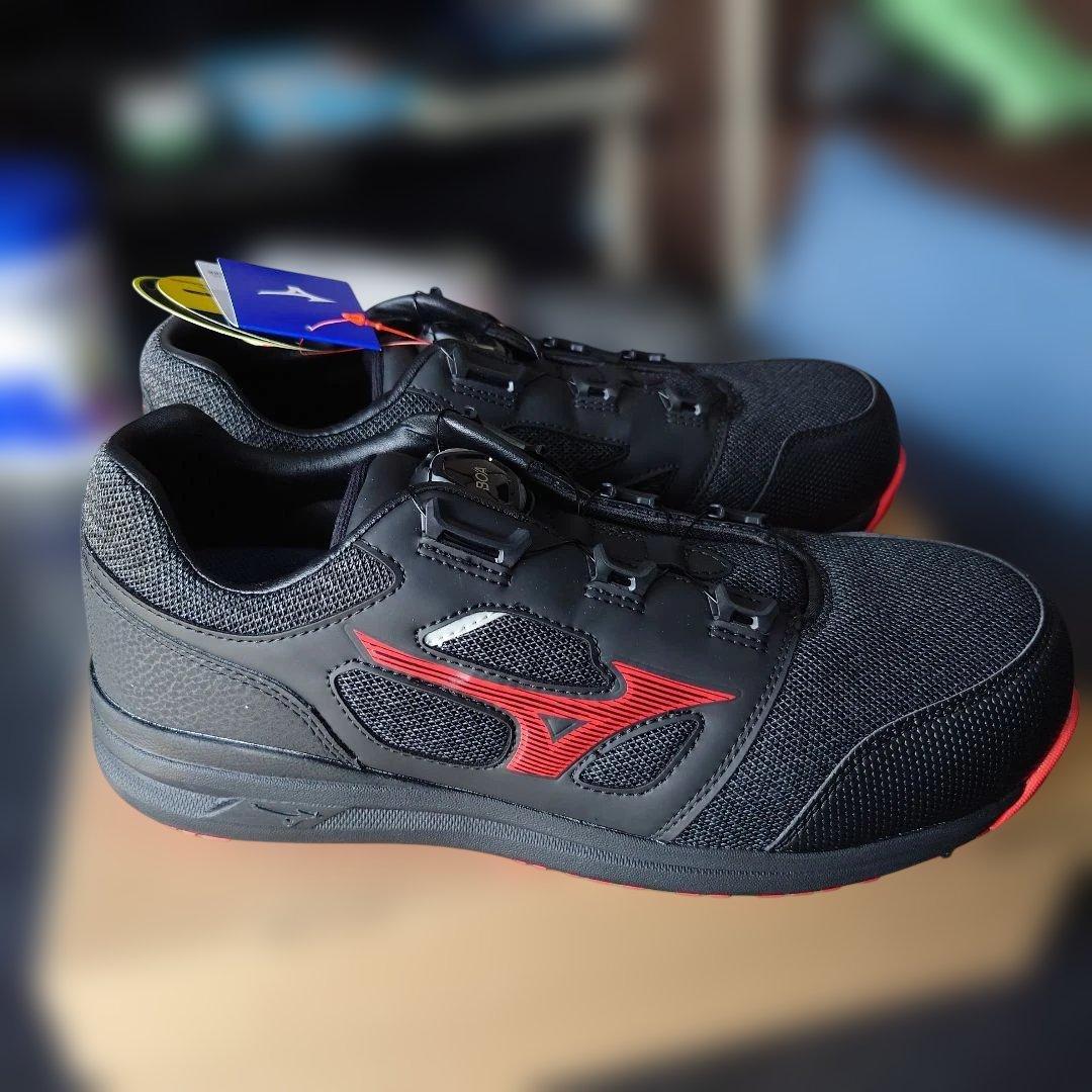 Mizuno BOA ブラック/レッド 安全靴　28.0cm　ミズノ
