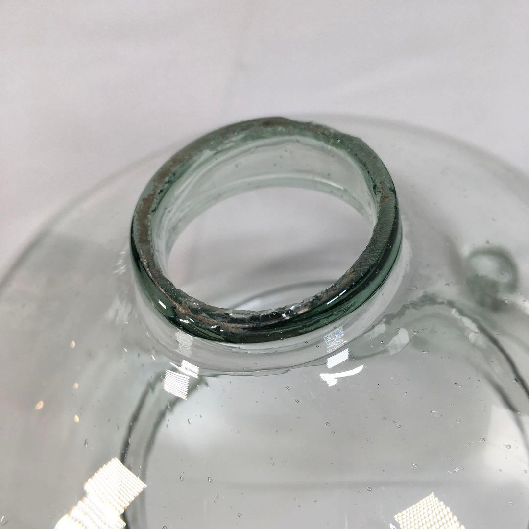 ★昭和レトロ ガラス製 ハエ取り器 ハエ取り瓶 蓋付 気泡ガラス 蠅取り瓶