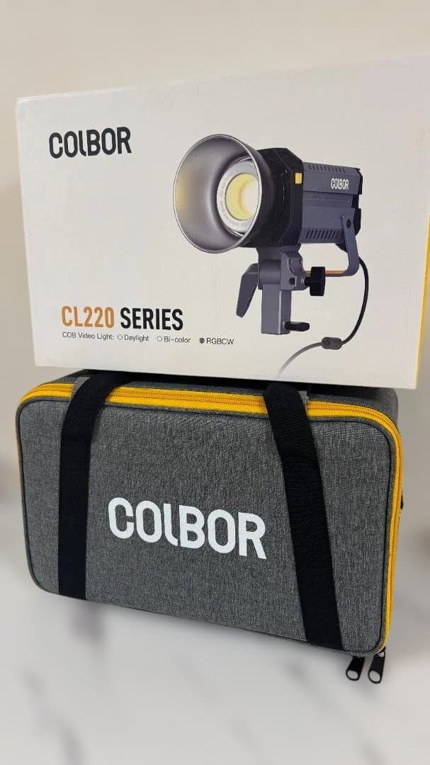 【美品セット】COLBOR CL220 COBビデオライト&ハニカムボックス