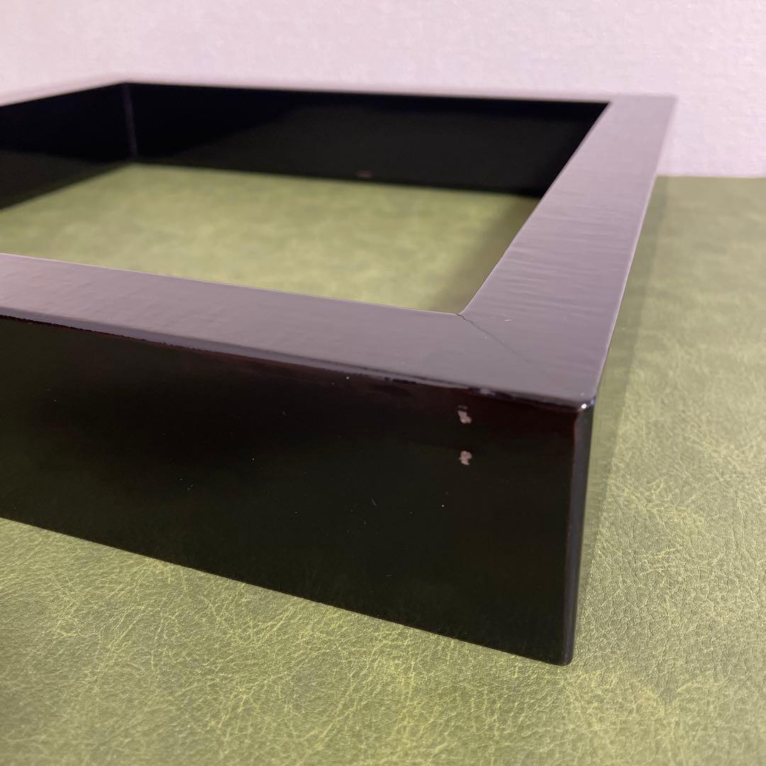 茶道具　爐縁　炉縁　輪島塗　克己作　共箱
