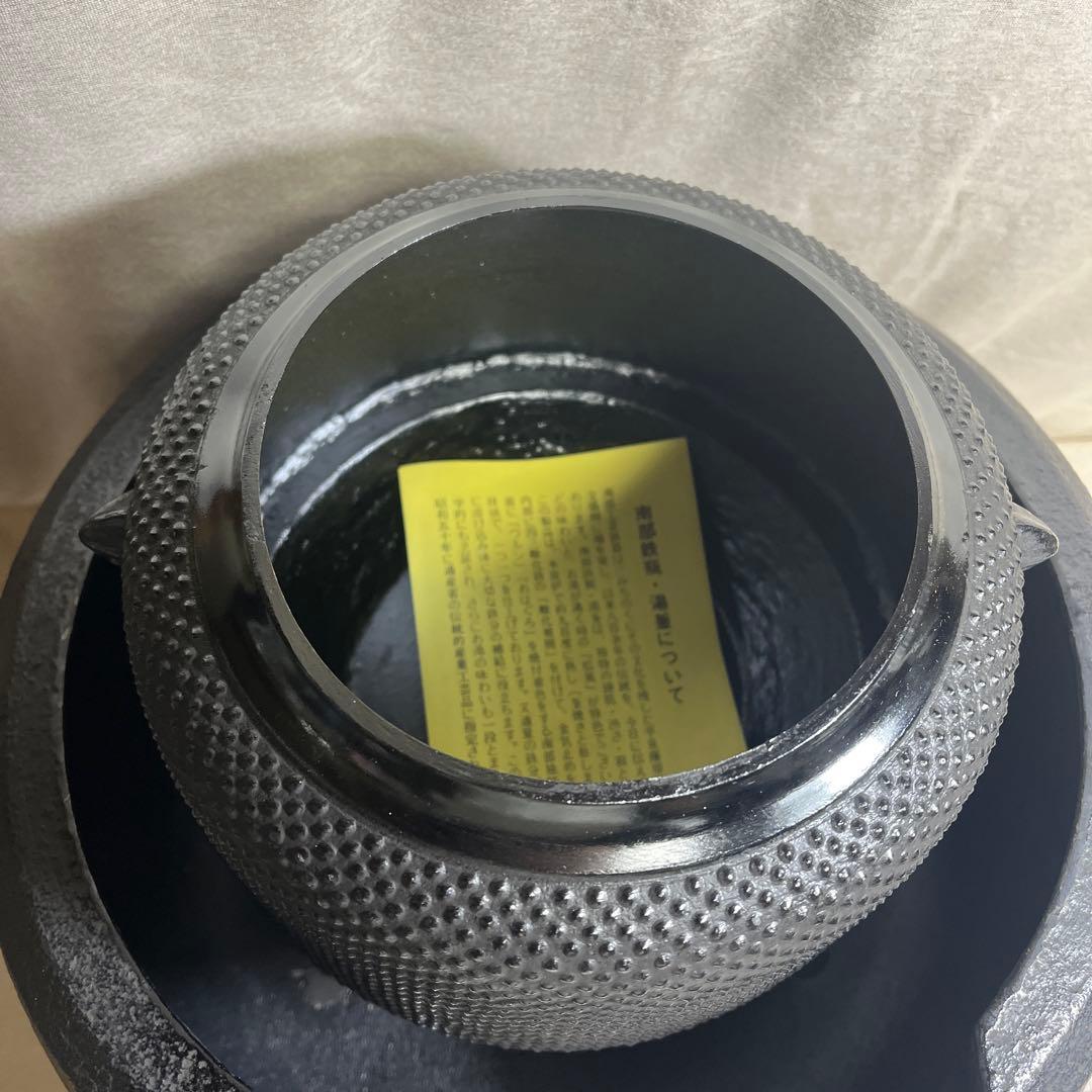 南部鉄器 未使用 鋳鉄 茶釜 黒 茶道