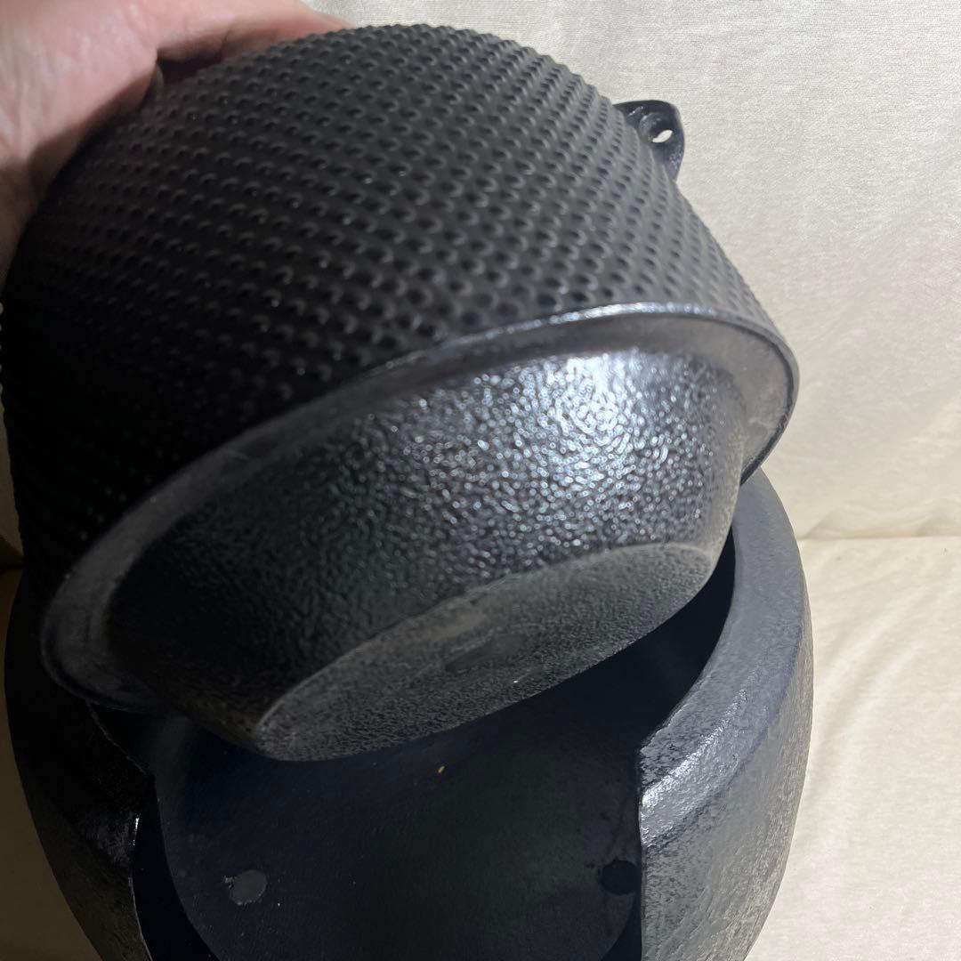 南部鉄器 未使用 鋳鉄 茶釜 黒 茶道