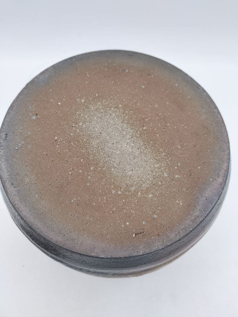 c909 水指 曜変竹刻文 永昌焼 佐伯六助 木箱 茶道具 古物