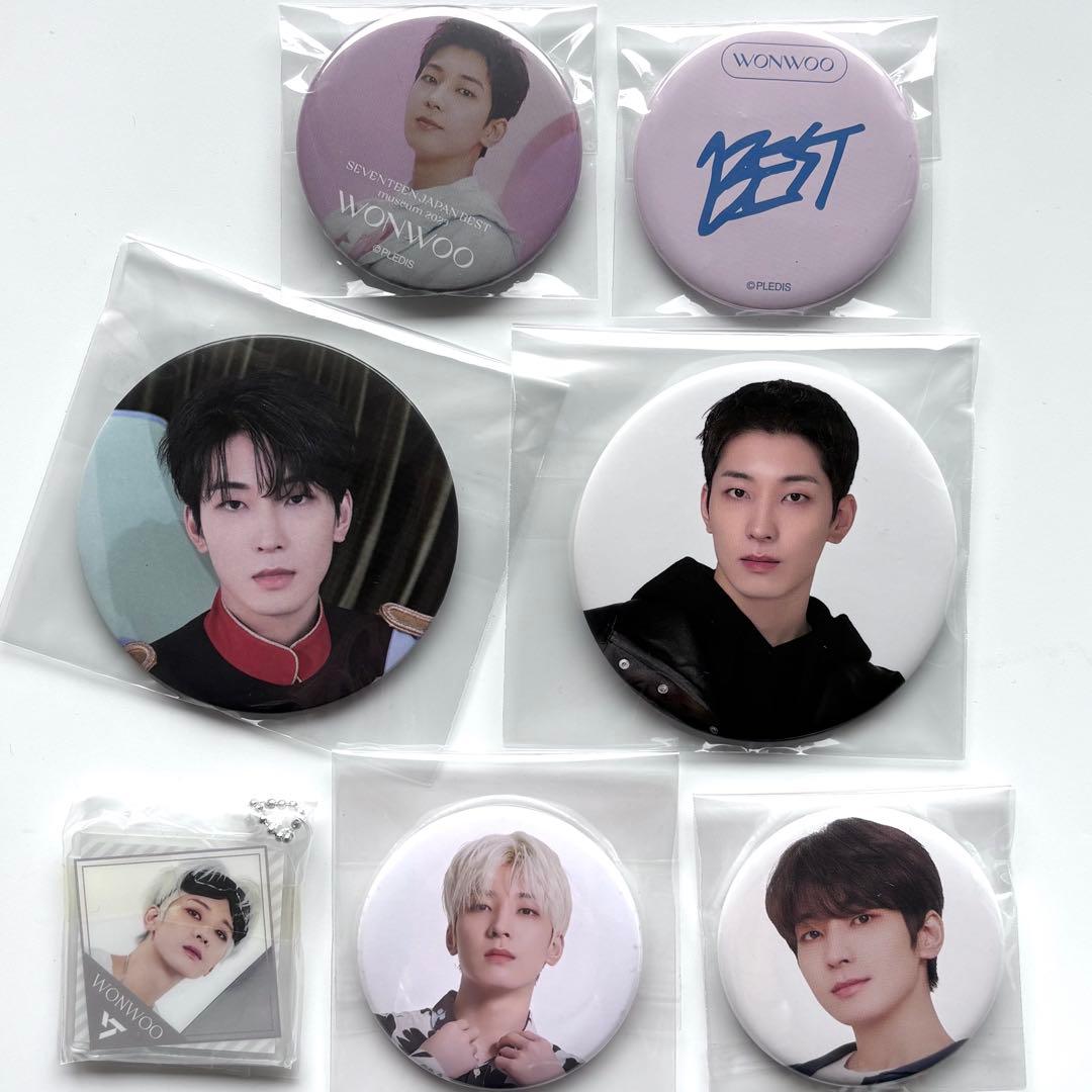 seventeen 缶バッジ　ワッペン　ペンライトアクセサリー　アクスタ　ウォヌ