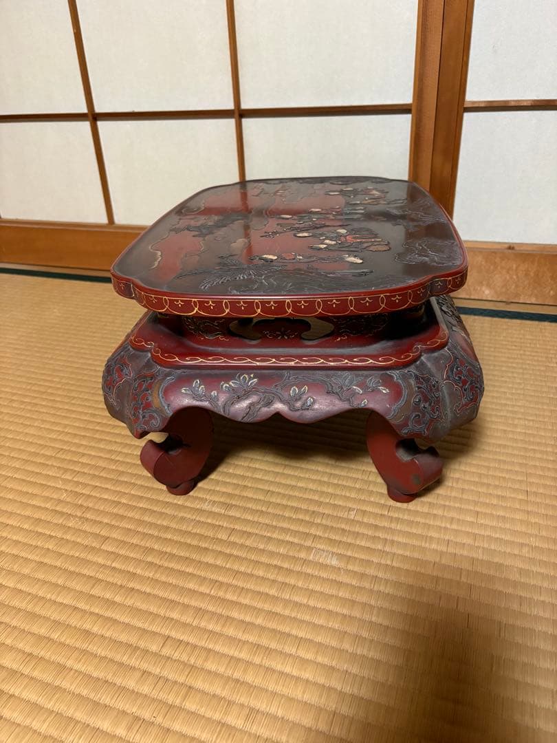 アンティーク飾り台　香炉台　花台　骨董