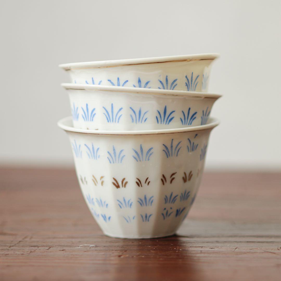 レトロ　カップ　茶器　煎茶碗　3客セット!!!