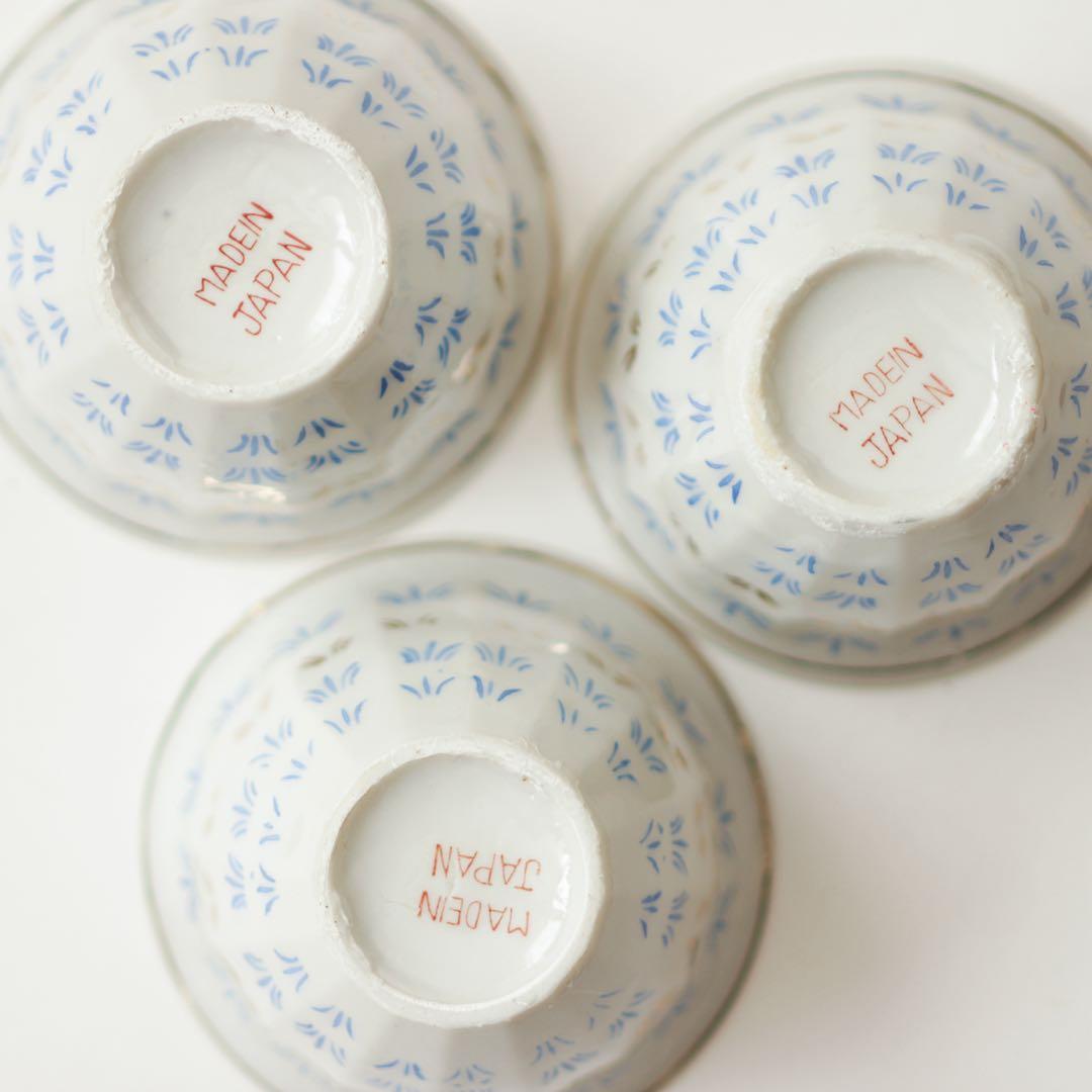 レトロ　カップ　茶器　煎茶碗　3客セット!!!