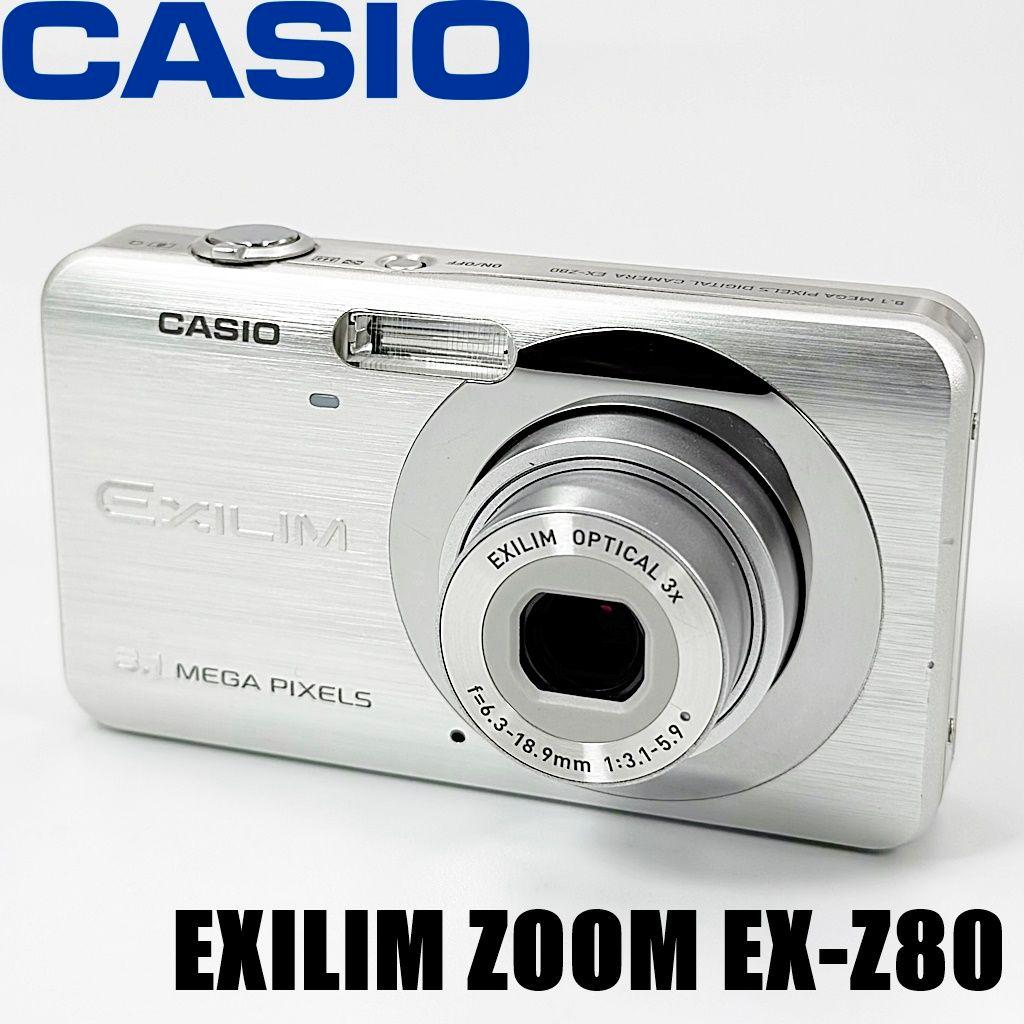 カシオ EXILIM ZOOM EX-Z80 シルバー コンデジ カメラ 中古