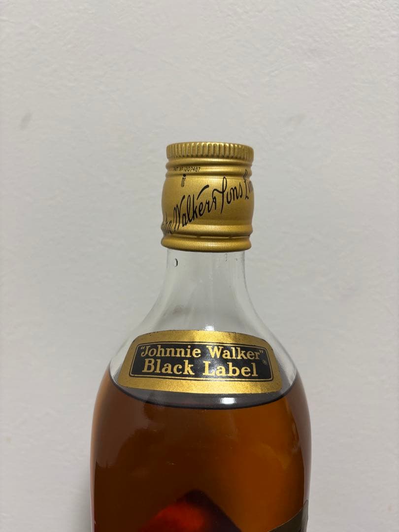 【希少・古酒】ジョニーウォーカー ブラックラベル 金キャップ 白紋章