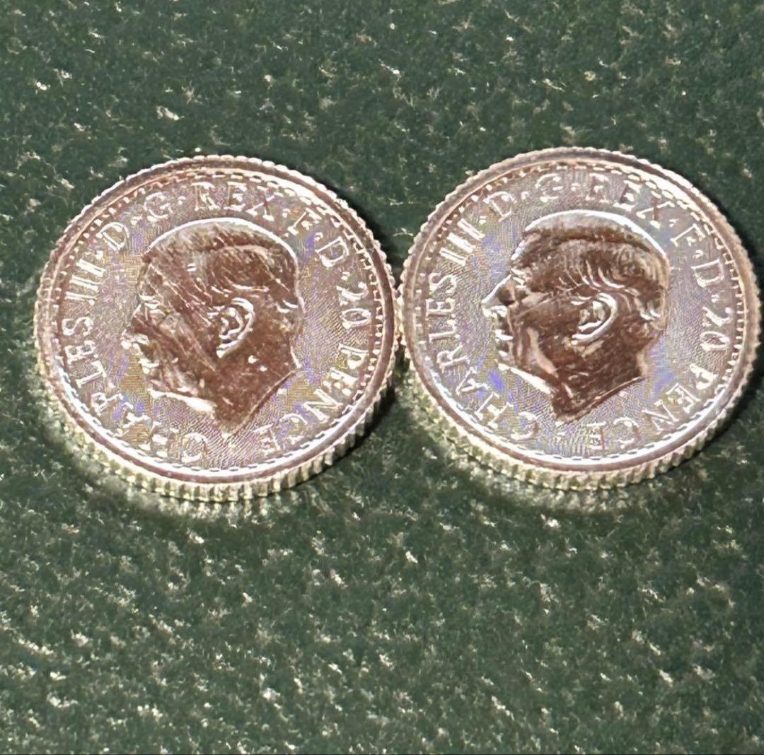 【純銀】イギリスのロイヤルミント（王室造幣局）発行「ブリタニア銀貨」　2枚セット