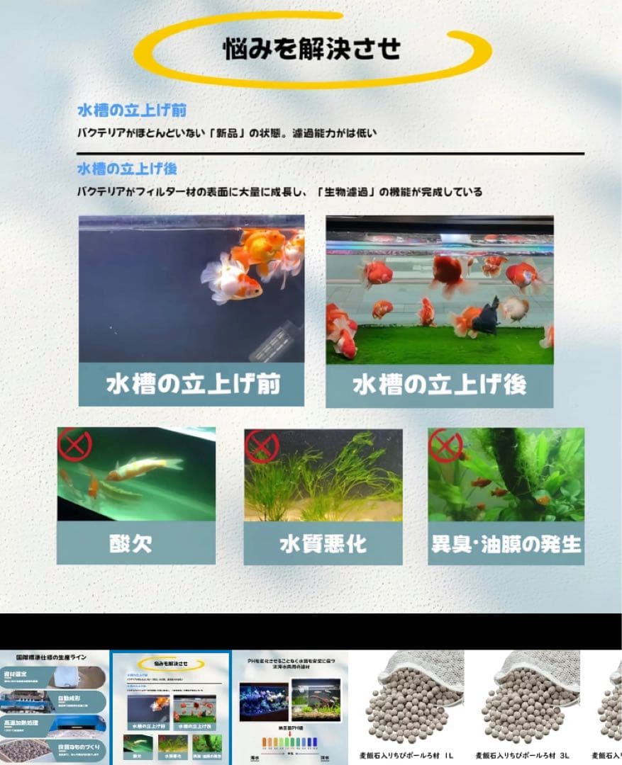 20Lろ材水質浄化抜群濾過フィルター自社製高品質セラミックリング送料込み即時発送