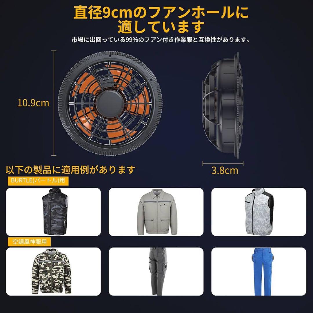 空調服 空調作業服 ファンバッテリーセット 43V超高出力 30000mAh