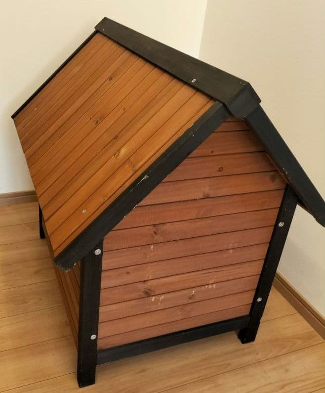 木製犬小屋 中型犬用屋根付き