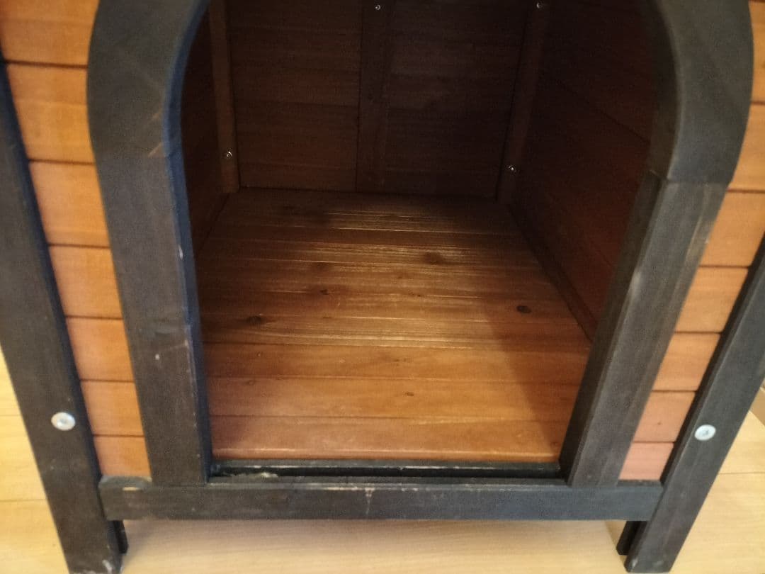 木製犬小屋 中型犬用屋根付き