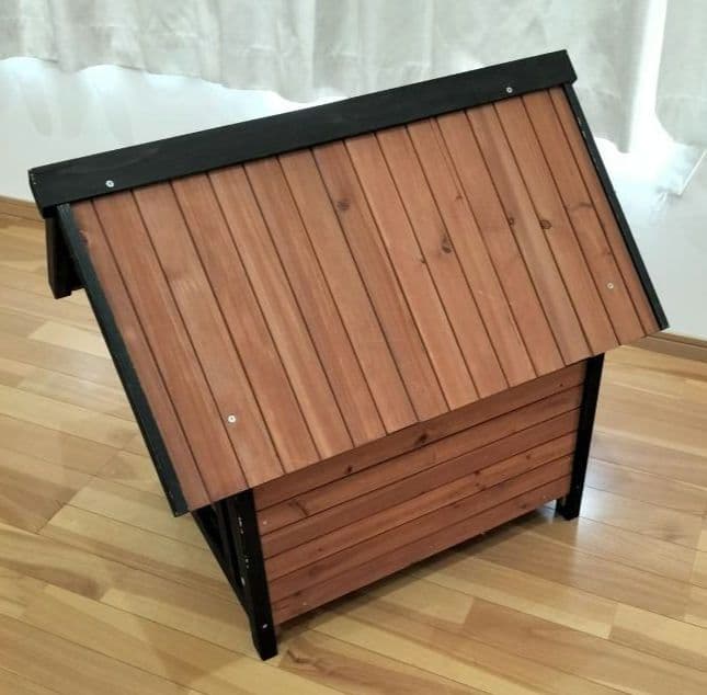 木製犬小屋 中型犬用屋根付き