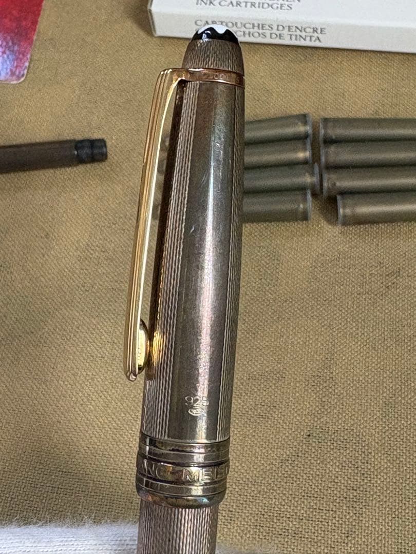 MONTBLANC 万年筆  スターリングシルバー  ペン先18K ／4810