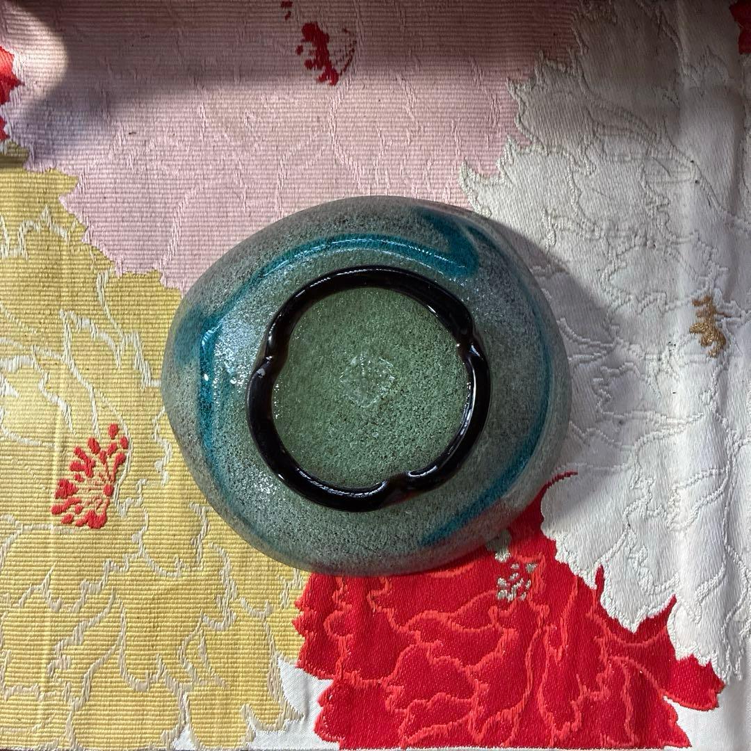 骨董　琉球ガラス　工芸ガラス　現代の名工　稲嶺盛吉　３色泡ガラス　小鉢 １客限り