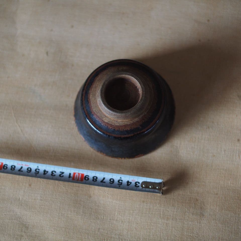 黒と金のグラデーション茶碗 侘び寂び 古道具 茶碗