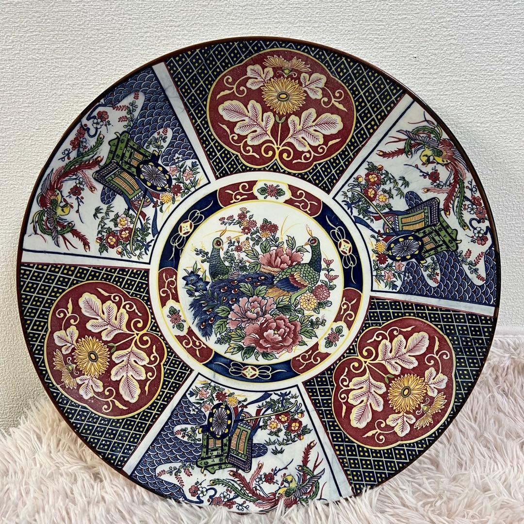 【まとめ買い可能】丸善窯 色絵 飾り大皿２枚