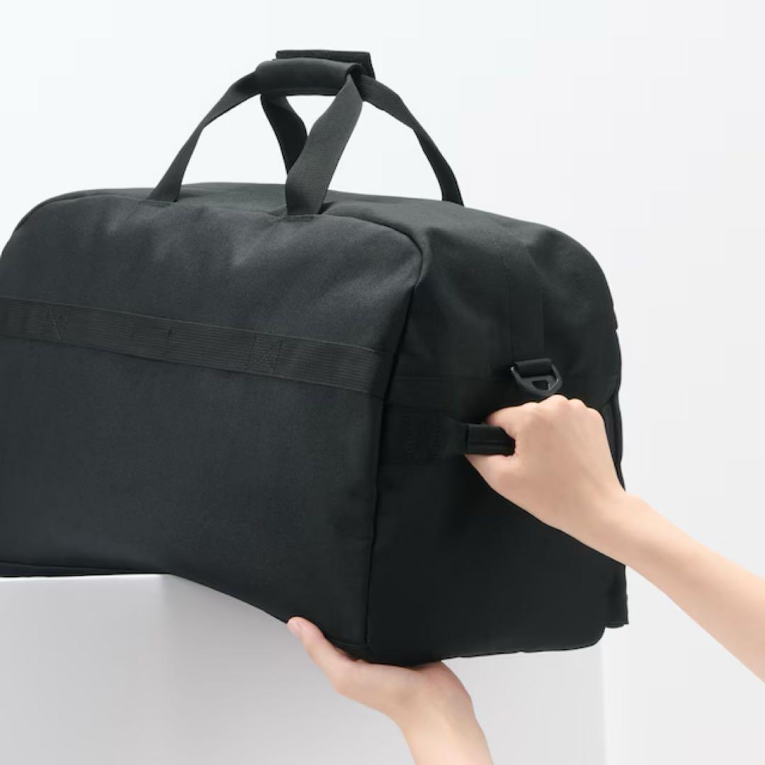 無印良品『撥水ボストンバッグ 32×50×23cm』ブラック