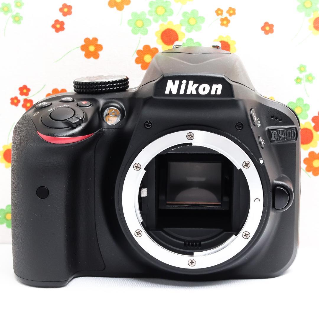 美品 Nikon D3400☆スマホ転送OK♪☆小型・軽量・高機能一眼レフ♪