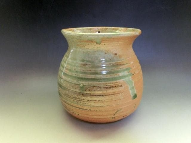 水指■伊賀焼き 袋形水さし 漆器の蓋 お茶道具 古美術 時代物 骨董品■