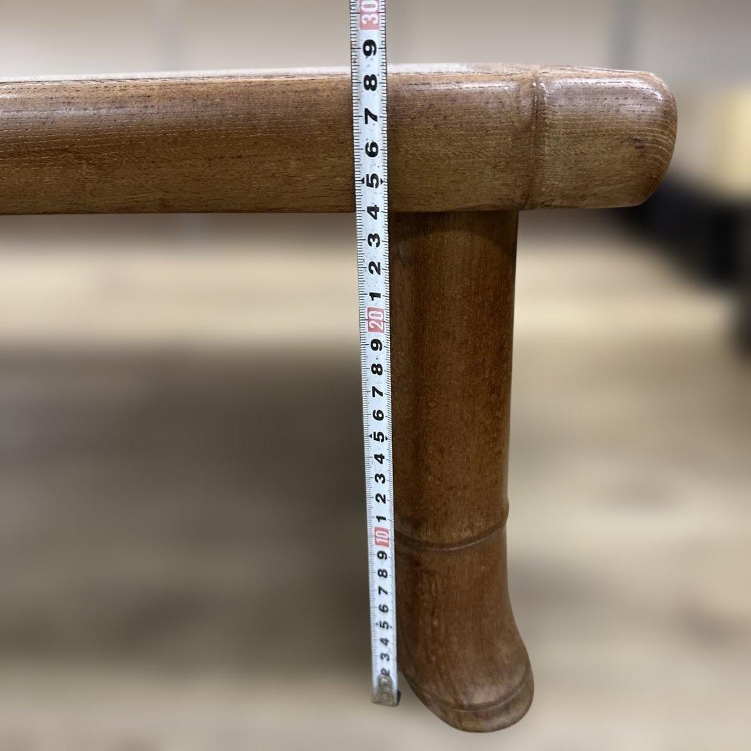 姫路名工　指市作　在銘　木製机　幅約85.5㎝　東さ8-0321☆1F