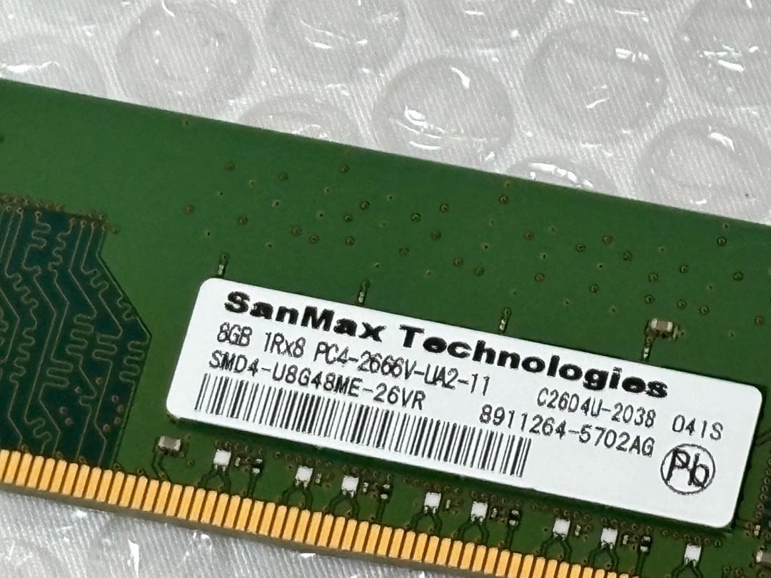 sunmax DDR4-2666 8GB×2枚 計16GB