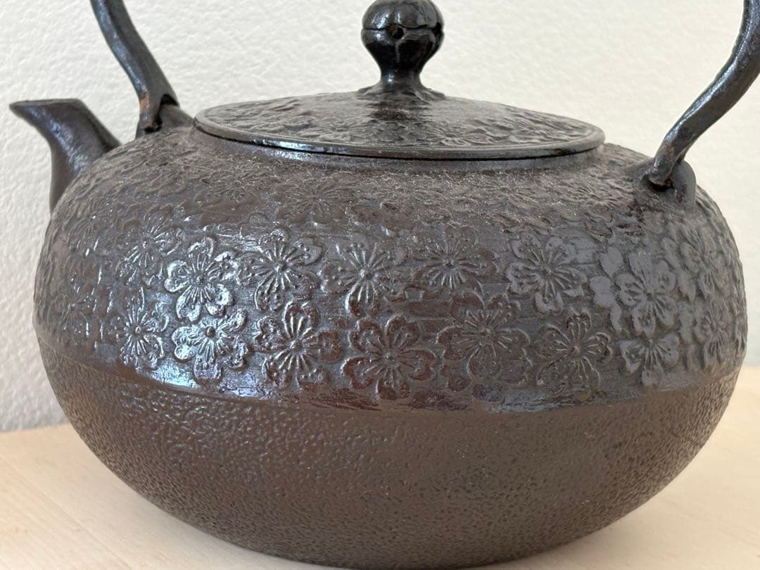 ♪池永鉄工 鉄瓶 手作り 桜 さくら 南部鉄器♪