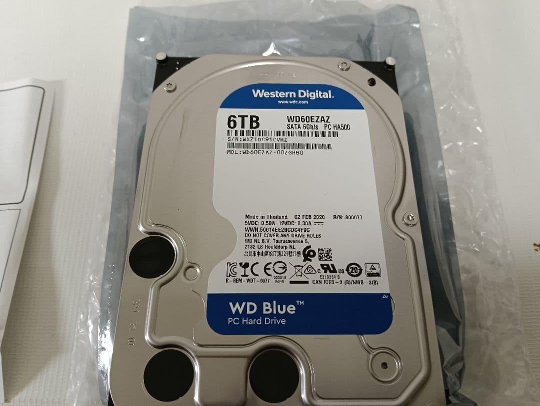 WD Blue 5400 RPM 6TB 内蔵型HDD