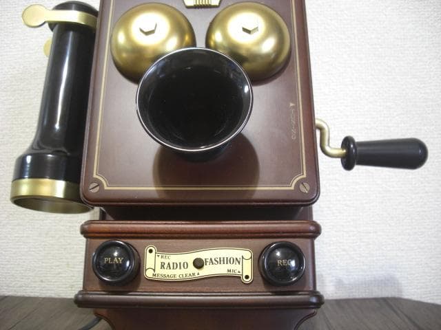 ◆クラリオン　HR3000A アンティーク風電話機型ラジオ・メッセージコーダー