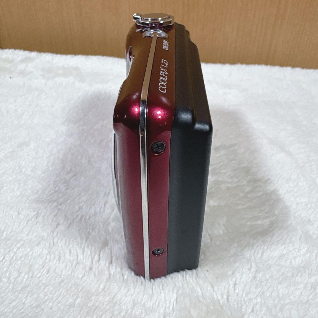 美品　Nikon Coolpix L23 レッド　電池対応　コンデジ