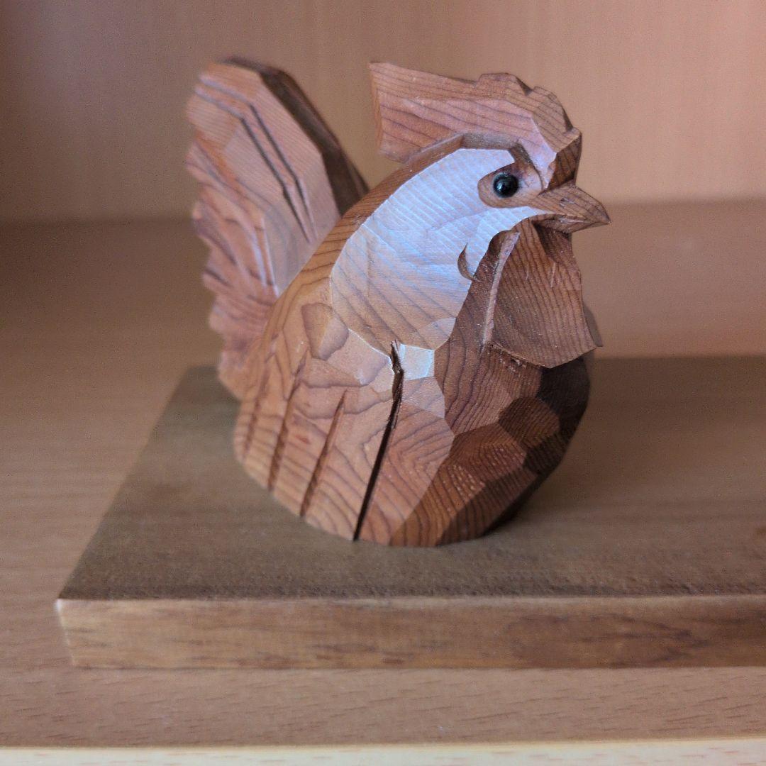 木製鳥の彫刻 インテリア装飾