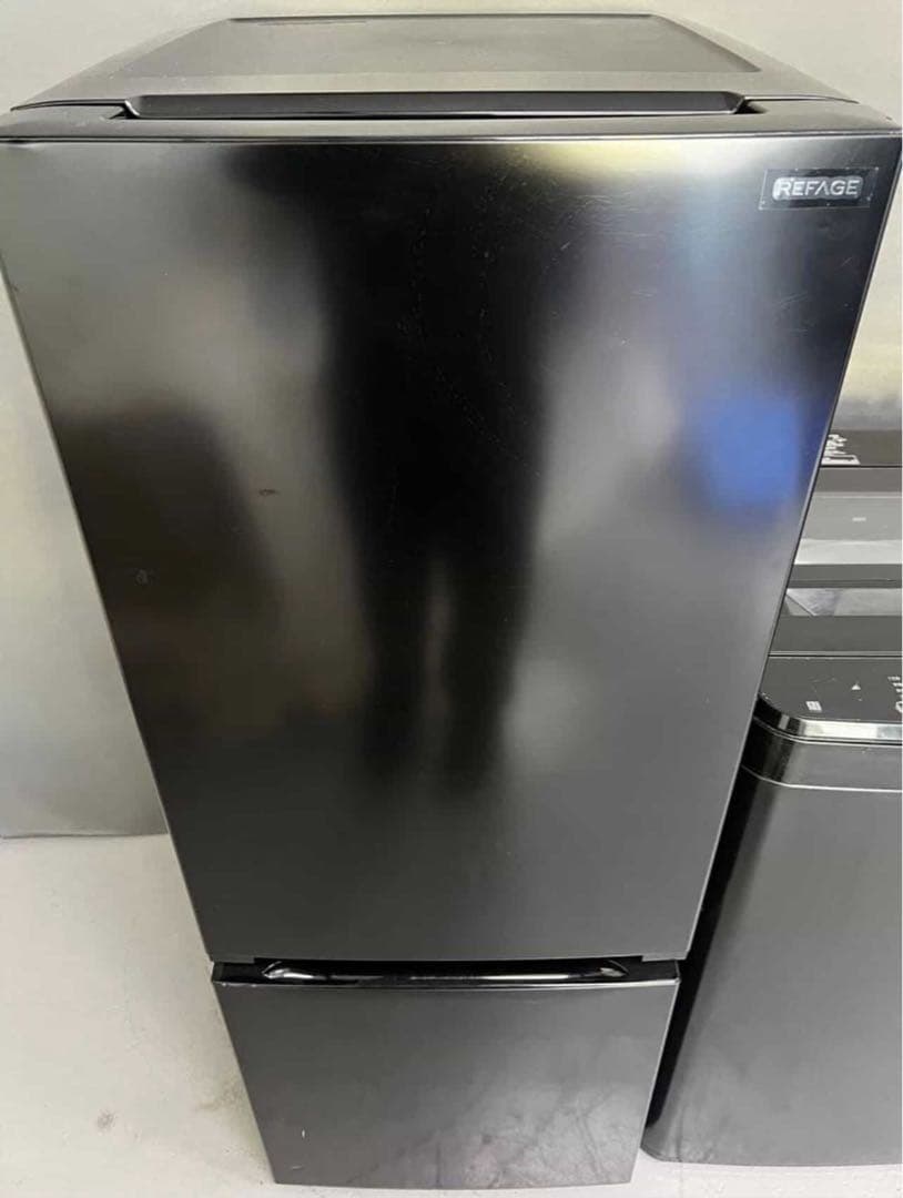 家電2点セット　ブラックカラー　一人暮らしセット　分解洗浄済み　美品　保証込み