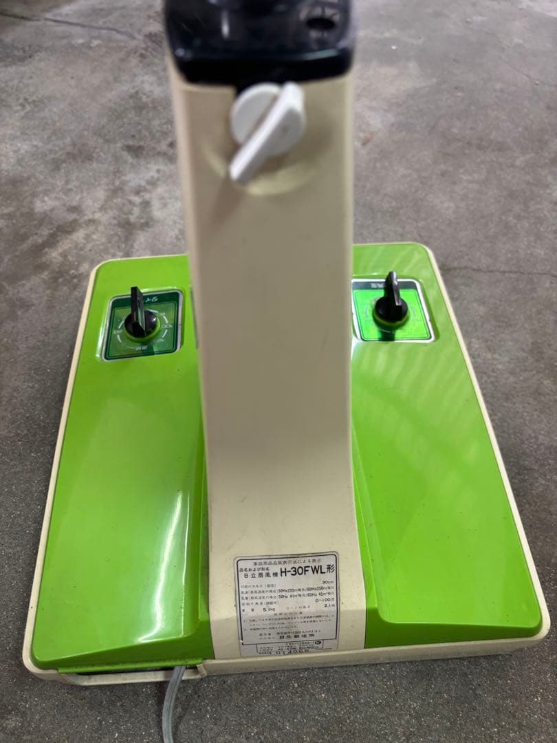 【希少‼️緑色‼️動作品】日立 扇風機 H-30FWL 回転ダブル羽根無