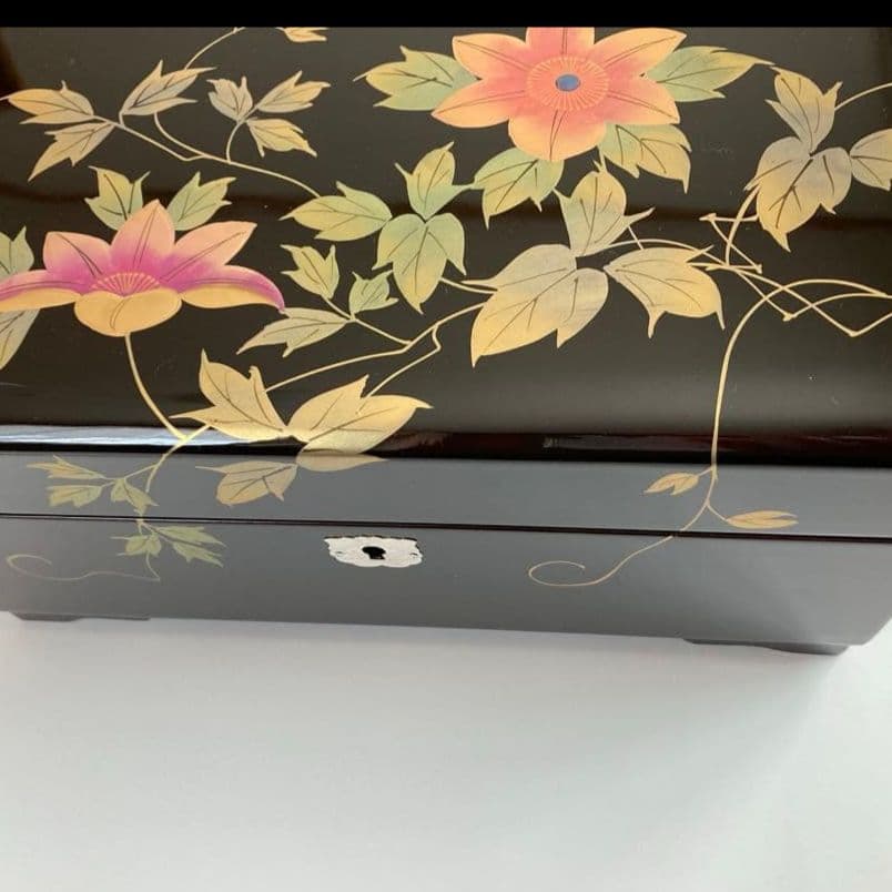 漆器 花柄 ジュエリーボックス