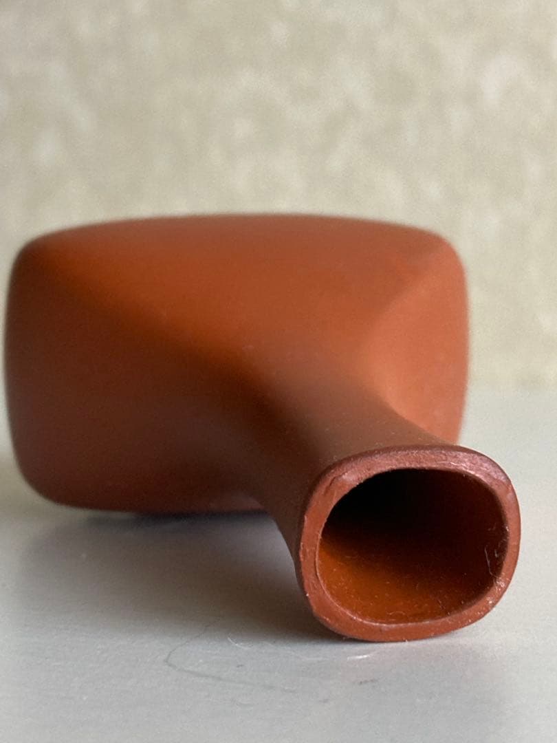 梅文 朱泥一輪挿し 銘あり 10.5cm｜小花器 花入れ 茶道具|うさぎ印多加江