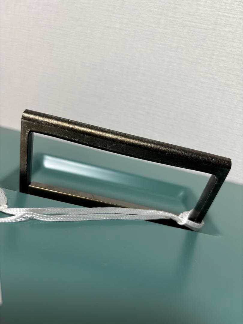 レトロ金庫【未使用】金属製緑色キャッシュボックス