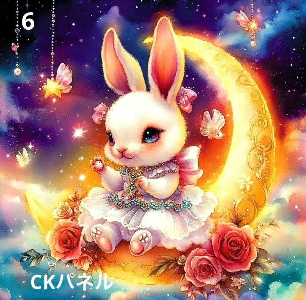 激レアパネル 446 　うさぎちゃんパネル生地　　ハンドメイド