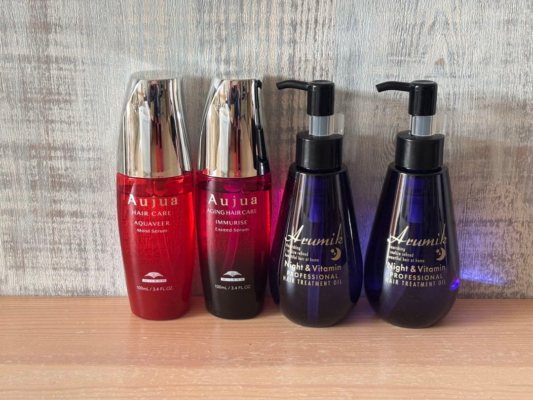 【新品未使用&ほぼ未使用】オージュア　アルミック　ヘアオイル　４本まとめ売り