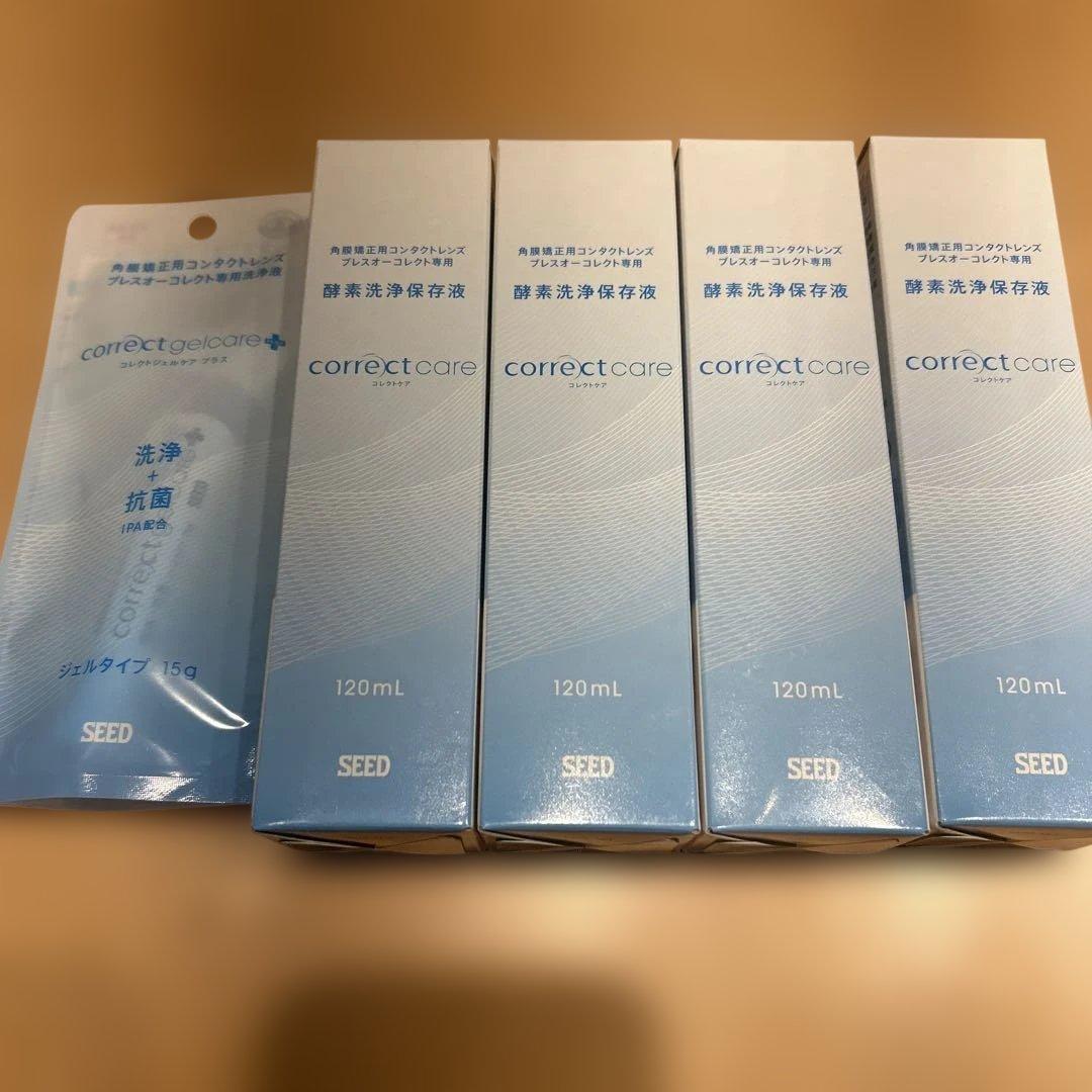 SEED correct care 洗浄液120mL×4本と抗菌ジェル15g