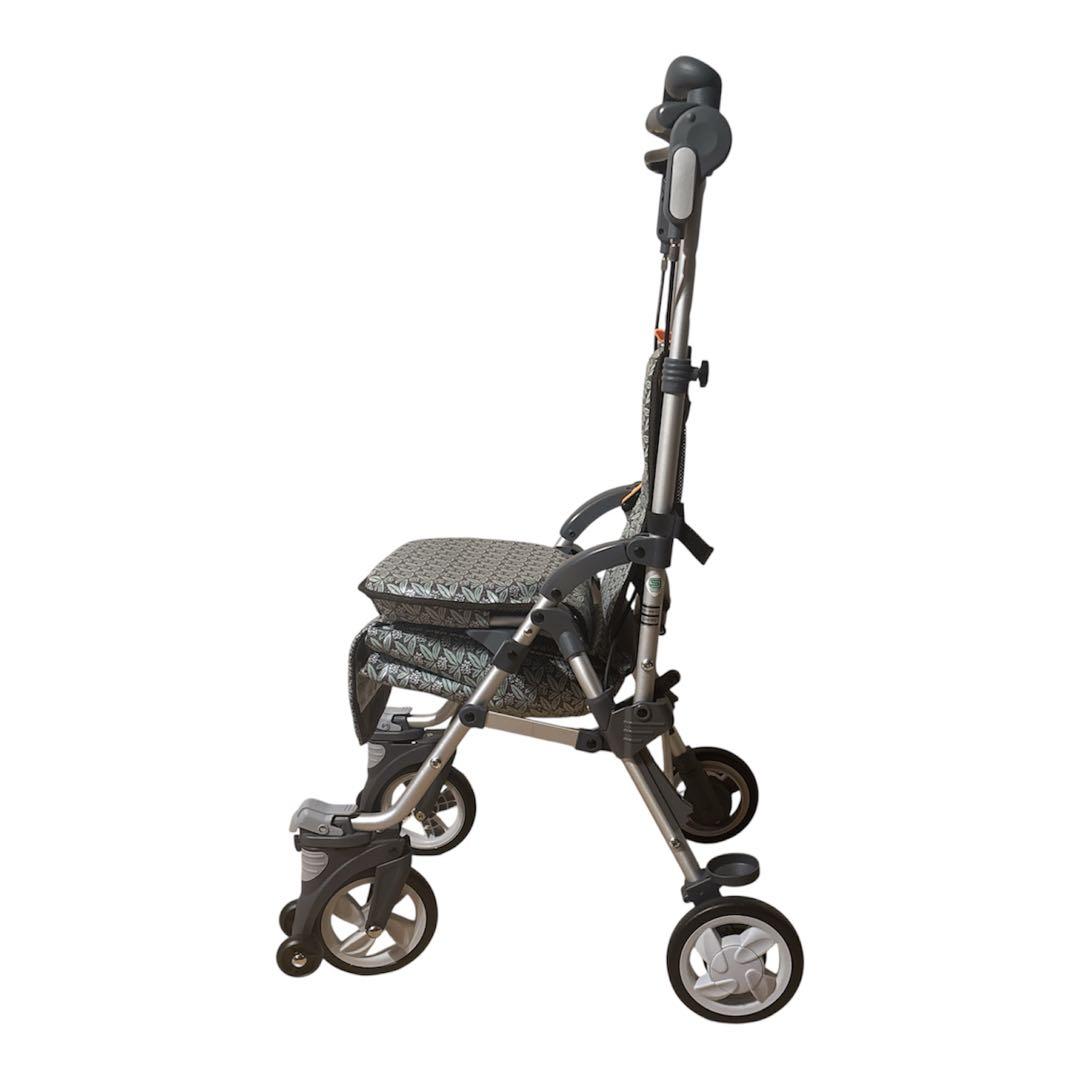 キャリースルーンN シルバーカー マキテック 手押し車 歩行器　フラワーブラウン